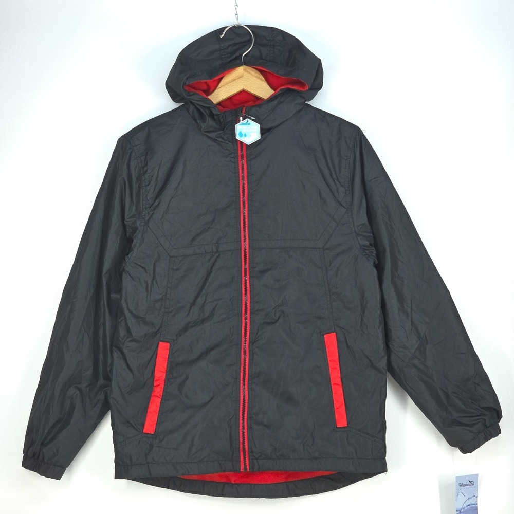Whales Tail Hooded Winter Coat Boys Medium Gorpcore Outdoor Cozycore Kidcore NEW - Picture 1 of 16